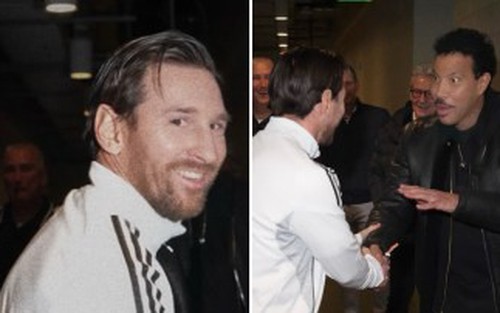 Messi lần đầu gặp thần tượng âm nhạc mà mình được đặt tên theo, người hâm mộ thốt lên 'thật á?'