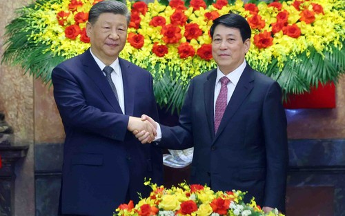 Chủ tịch nước Lương Cường hội đàm với Tổng Bí thư, Chủ tịch nước Trung Quốc Tập Cận Bình