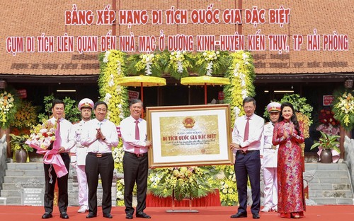 Cụm di tích nhà Mạc ở Dương Kinh đón nhận Bằng xếp hạng Di tích quốc gia đặc biệt