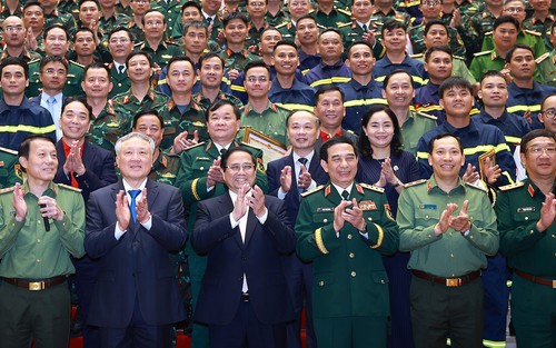 Thủ tướng tuyên dương lực lượng hỗ trợ Myanmar khắc phục hậu quả động đất
