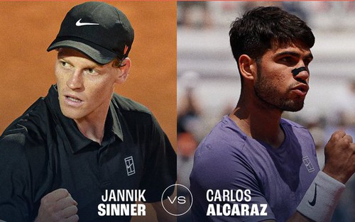 Link xem trực tiếp Sinner vs Alcaraz 22h00 hôm nay, chung kết Roma Masters 2025