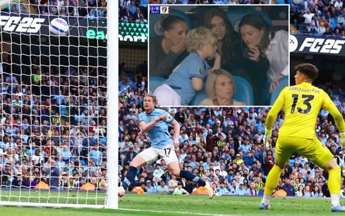 De Bruyne bỏ lỡ cơ hội khó tin, đến vợ con cũng ngỡ ngàng