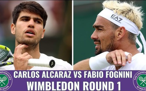 Link xem trực tiếp Carlos Alcaraz vs Fabio Fognini 19h30 hôm nay, vòng 1 Wimbledon 2025
