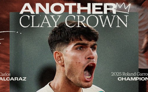 Ngược dòng ngoạn mục trước Sinner, Alcaraz bảo vệ thành công chức vô địch Roland Garros