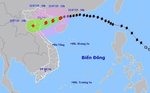 Dự báo bão số 3 sẽ gây mưa rất lớn ở vùng núi Thanh Hóa, Nghệ An trong đêm 21/7