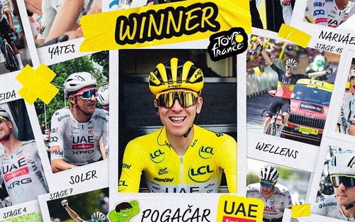 Tadej Pogacar vô địch Tour de France lần thứ tư với màn trình diễn siêu việt
