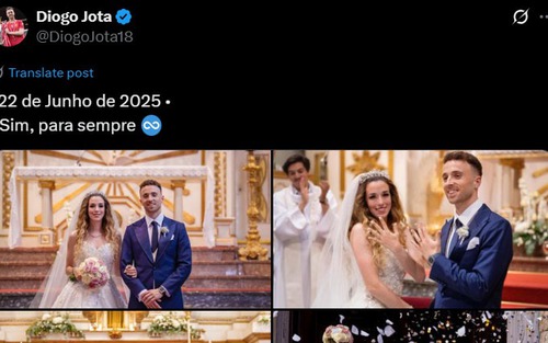 Bài đăng cuối cùng đầy xúc động của Diogo Jota trên mạng xã hội trước khi qua đời vì tai nạn xe hơi