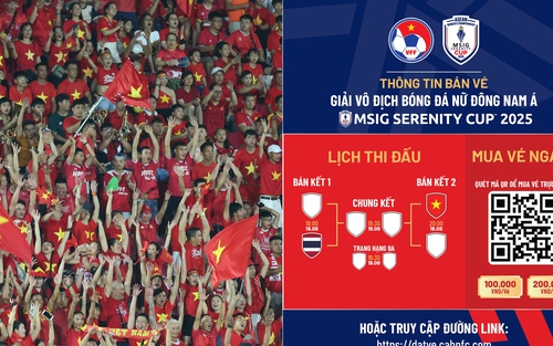 Hôm nay (14/8) bán vé bán kết AFF Cup nữ 2025