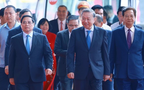 Tổng Bí thư và Thủ tướng dự Lễ khánh thành, khởi công các dự án, công trình chào mừng 80 năm Quốc khánh 2/9