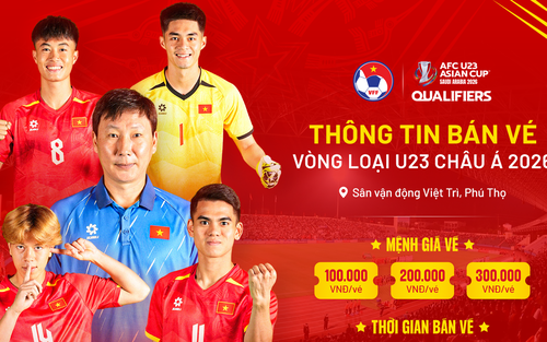 Vé xem U23 Việt Nam đá vòng loại U23 châu Á đắt nhất 300.000 đồng