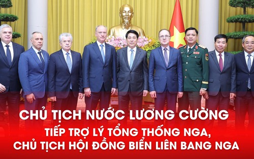 Chủ tịch nước Lương Cường tiếp Trợ lý Tổng thống Nga, Chủ tịch Hội đồng Biển Liên bang Nga
