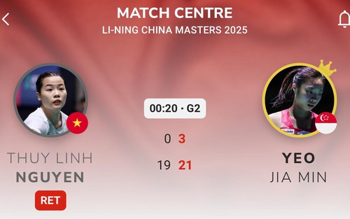 Nguyễn Thùy Linh rút lui đáng tiếc sau game đấu kiên cường trước đối thủ hạng 15 thế giới