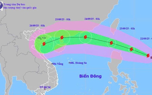 Siêu bão RAGASA chuyển hướng Tây Tây Bắc và có khả năng mạnh thêm