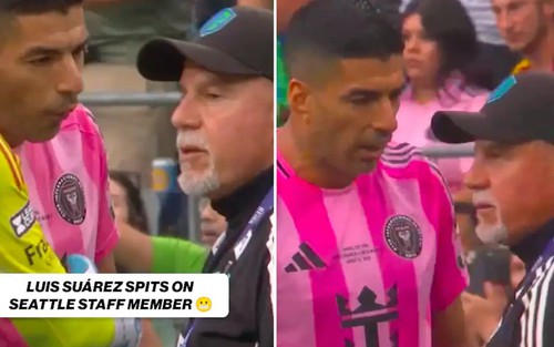 Luis Suarez xin lỗi vì 'phun mưa' vào huấn luyện viên đối thủ