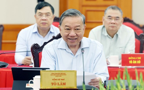 Tổng Bí thư Tô Lâm chủ trì cuộc làm việc của Bộ Chính trị với Ban Thường vụ Đảng uỷ Công an Trung ương