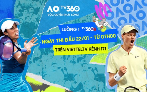 Link xem trực tiếp Australian Open 2026 hôm nay 22/1