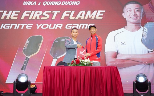 Thần đồng Pickleball Quang Dương ra mắt bộ sưu tập vợt mới mang tên "First Flame"