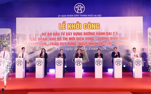 Hà Nội: Khởi công Dự án đầu tư xây dựng đường Vành đai 2,5 các đoạn Khu đô thị mới Dịch Vọng - Dương Đình Nghệ