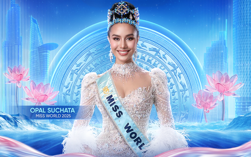 Hoa hậu Thế giới Opal Suchata đến TP. HCM tham dự Chung kết Miss World Vietnam 2025