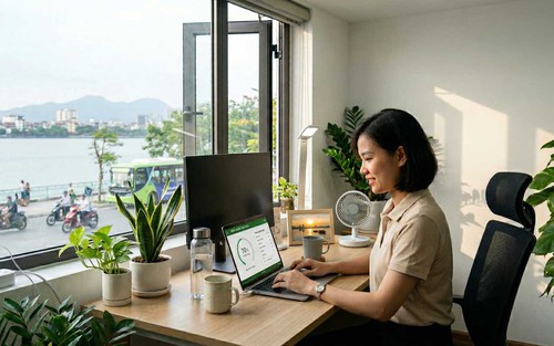 Làm việc tại nhà góp phần tiết kiệm năng lượng