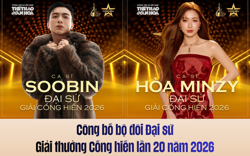 Công bố bộ đôi Đại sứ Giải thưởng Cống hiến lần 20 năm 2026