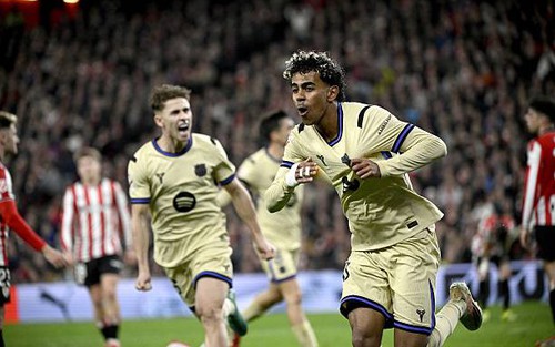 Yamal tỏa sáng, Barca thắng tối thiểu Bilbao để củng cố ngôi đầu La Liga