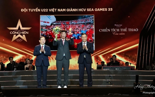 U22 Việt Nam được vinh danh ở giải cống hiến 2026, hạng mục chiến tích thể thao của năm