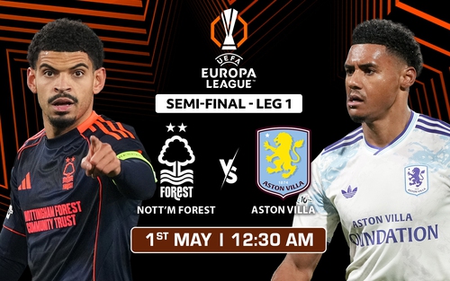 Lịch thi đấu bóng đá hôm nay 30/4: Trực tiếp Nottingham Forest vs Aston Villa