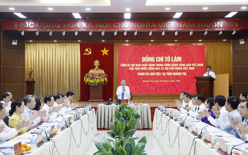Tổng Bí thư, Chủ tịch nước Tô Lâm: Tái định vị không gian phát triển Quảng Trị với chiến lược “vươn Đông, tỏa Tây”
