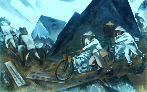 51 năm thống nhất đất nước: Tái hiện ký ức chiến tranh bằng ngôn ngữ hội họa