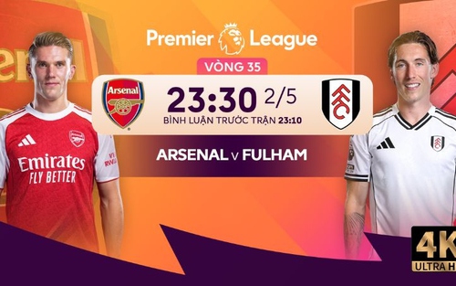 Link xem trực tiếp bóng đá Arsenal vs Fulham 23h30 hôm nay, Ngoại hạng Anh vòng 35