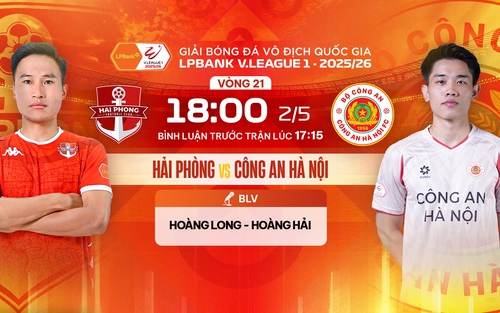 Link xem trực tiếp bóng đá Hải Phòng vs Công An Hà Nội 18h hôm nay, V-League vòng 21