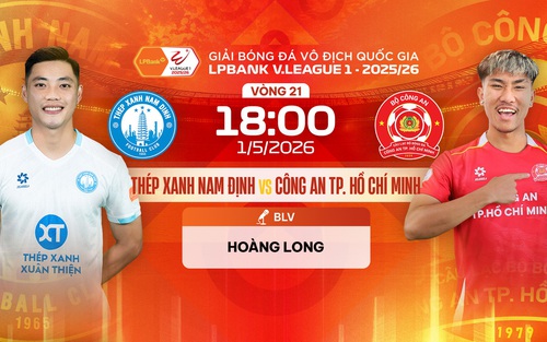 Link xem trực tiếp bóng đá Thép Xanh Nam Định vs Công an TP.HCM 18h hôm nay, V-League vòng 21