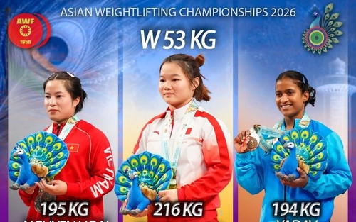 Nữ đô cử Việt Nam giành 2 HCB tại giải vô địch châu Á 2026