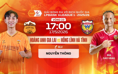 Link xem trực tiếp bóng đá Hoàng Anh Gia Lai vs Hồng Lĩnh Hà Tĩnh 17h hôm nay, V-League vòng 23
