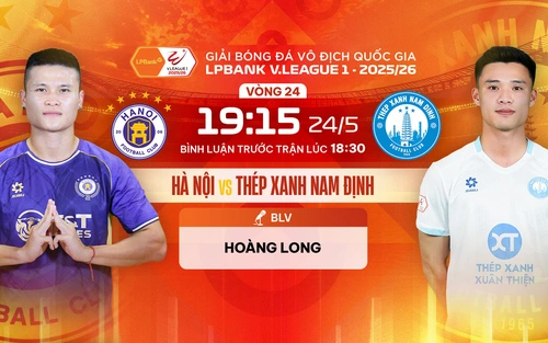 Link xem trực tiếp bóng đá Hà Nội FC vs Thép Xanh Nam Định 19h15 hôm nay, V-League vòng 24