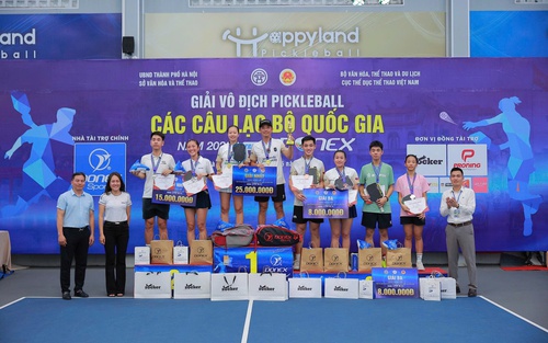 Đoàn CAND dẫn đầu giải Pickleball các CLB quốc gia