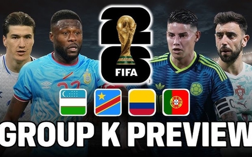 Lịch thi đấu World Cup 2026 - Bảng K