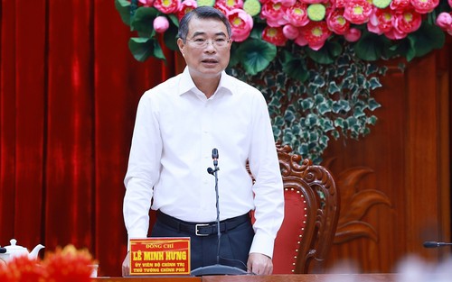 Thủ tướng Lê Minh Hưng làm việc với Ban Thường vụ Tỉnh uỷ Vĩnh Long