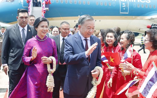Tổng Bí thư, Chủ tịch nước Tô Lâm và Phu nhân bắt đầu thăm chính thức Vương quốc Thái Lan