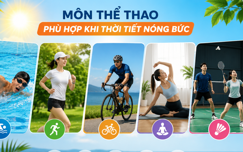 Nên chơi môn thể thao nào khi thời tiết nóng bức?