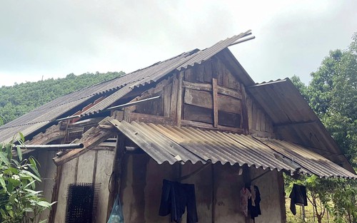 Dông lốc khiến một người bị thương và 35 ngôi nhà tốc mái ở Lào Cai