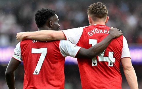 Arsenal - Atletico (lượt đi 1-1): Bay vào chung kết với 'song sát' Saka - Gyokeres