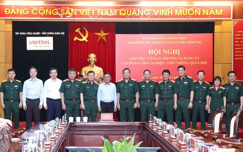 Đoàn kiểm tra, giám sát số 12 của Bộ Chính trị làm việc với Ban Thường vụ Đảng uỷ Tập đoàn Viettel