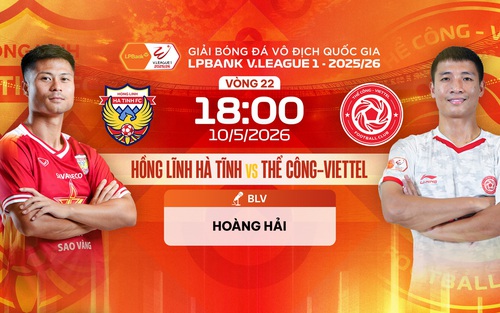 Link xem trực tiếp bóng đá Hồng Lĩnh Hà Tĩnh vs Thể Công Viettel 18h hôm nay, V-League vòng 22