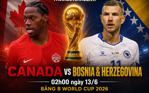 Nhận định Canada vs Bosnia 2h ngày 13/6, bảng B World Cup 2026: Chiến thắng cho chủ nhà