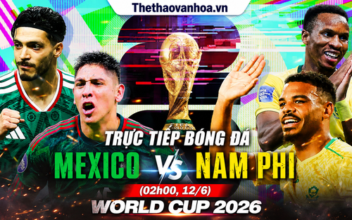 VTV6 trực tiếp bóng đá Mexico vs Nam Phi 2h hôm nay, bảng A World Cup 2026