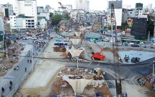 Hà Nội điều chỉnh giao thông nút giao Láng Hạ - Giảng Võ để thi công cầu vượt