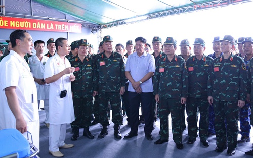 Diễn tập triển khai bệnh viện dã chiến cấp 3 ngay tại thực địa