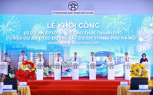 Thủ tướng Lê Minh Hưng khởi công các dự án nhà ở cho thuê và đường sắt đô thị Hà Nội